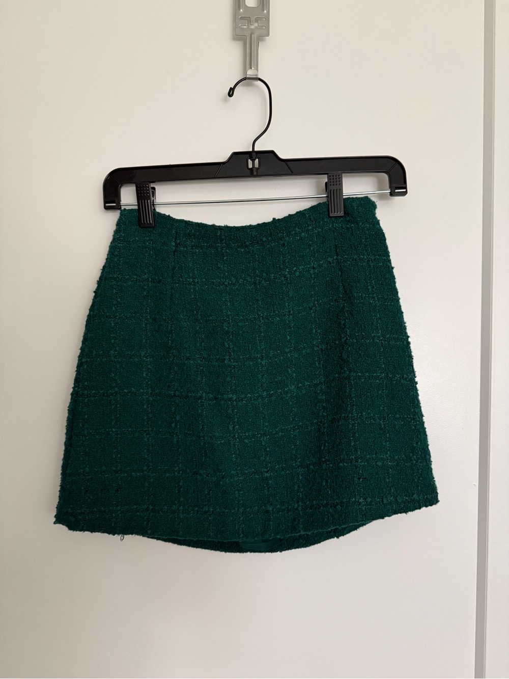 Abercrombie & Fitch Emerald Green Bouclé Mini Skirt